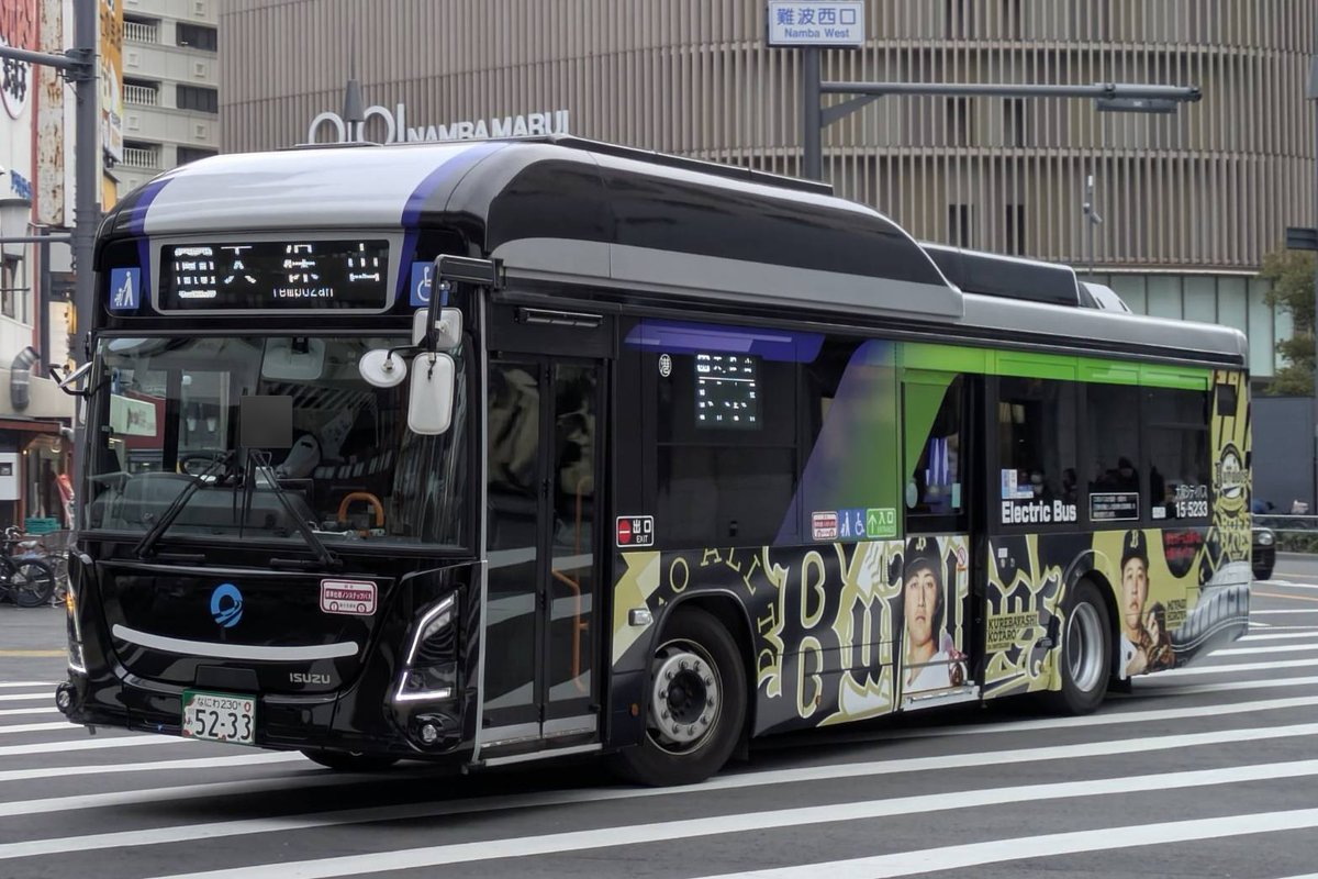 大阪シティバス 港15-5233 60天保山行き ZAC-LV828L1 5223にオリックス