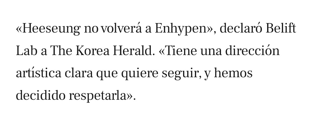 ikeusaamado's tweet photo. "Heeseung no volverá a enhypen" entonces ¿por qué te molesta tanto las protestas afuera, los camiones, los arreglos si supuestamente no pueden hacer que vuelva? 

"Tiene una dirección artística clara que quiere seguir, y hemos decidido respetarla" tu nunca respetas nada ni los momentos de descanso allá que son obligatorios, obligandolos a grabar contenido para subirlo dias después.

Solo hasta que veas que se queden sin voz o casi sin mover bien una rodilla dejas que tengan descanso.

Heeseung no ha salido porque según tu lógica "tiene miedo de decir que fue su decisión", no, tiene miedo de que engene acepte que si fue su decisión porque es como aceptar que traicionó a sus seis hermanos, tiene miedo de decir que realmente anhela mucho ser solista pero ustedes no lo dejan por la agenda "apretada", fácilmente puedes cancelar algunos eventos futuro que no se han dado a conocer, si hablamos de pérdidas  por eso te apuesto que una semana del solo de heeseung en enhypen recuperas todo hasta más, asi que no, no me vendes esa mamada