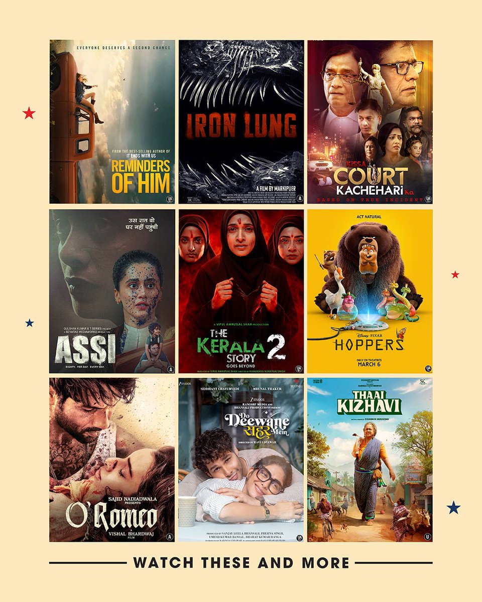 _PVRCinemas's tweet photo. The blockbuster deal you love is no longer just a Tuesday thing! 🤩🤌🏻
Watch your favourite movies Monday to Thursday with tickets starting at just ₹92 at PVR INOX.
Book now: https://t.co/aktyEjTQ8O
.
.
.
*T&Cs Apply
#BlockbusterDeal #WeekdayOffer #BlockbusterWeekdays #PVRINOX #RemindersofHim #IronLung #KissaCourtKachehariKa #Assi #TheKeralaStory2GoesBeyond #Hoppers #ORomeo #DoDeewaneSeherMein #ThaaiKizhavi
