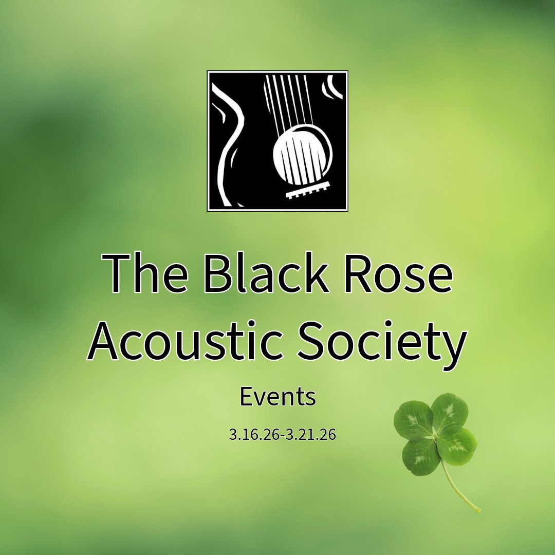 blackroseacoust's tweet photo. Here are The Black Rose Acoustic Society events coming your way this week:

Mon., March 16: Irish Folksongs Jam, 6:30-8:30pm, Beth-El Mennonite Church 

Mon., March 16: Festival Bluegrass Jam, 6:30-8:30pm, Beth-El Mennonite Church
 
Tues. March 17: Songwriting Class/Circle, 7:00 - 9:00pm, All Souls Unitarian Universalist Church 

Wed. March 18: Showcase, 5:30 - 8:00 pm, Buffalo Lodge Bicycle Resort

Sat., March 21: Beginner Intermediate Bluegrass (and more) Jam,
10:00-11:59am, Calvary United Methodist Church 

Tickets are not required for any of our events this week.

#musician #music #acoustic #coloradosprings