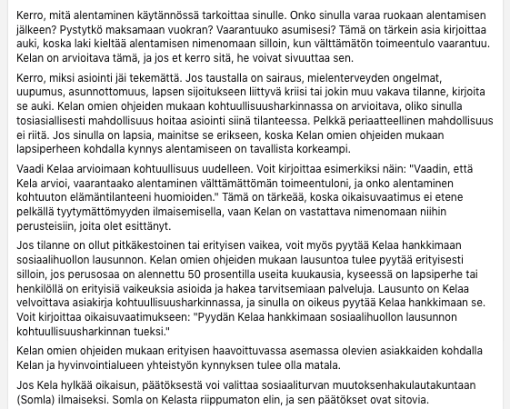 KorhonenMla's tweet photo. Se mitÀ #Kela ei sinulle vÀlttÀmÀttÀ kerro, jos olet pulassa, kannattaa lukea, myös muille avuksi.
#toimeentulotuki #sosiaaliturva #köyhyys #perusturva https://t.co/5QyFNEF4fj