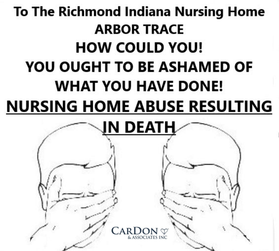 AFL27167's tweet image. Indiana Hall of Shame/ #PublicPost / #INDIANAPOLIS / #INDY /GoFundMe Page/ #RichmondIndiana /Fighting For Our Loved Ones/Victims and Families of Nursing Home Abuse/ #PublicPosting /Mayor of Richmond, Indiana, Ron Oler
_________________________________
ARBOR TRACE, HOW COULD YOU!