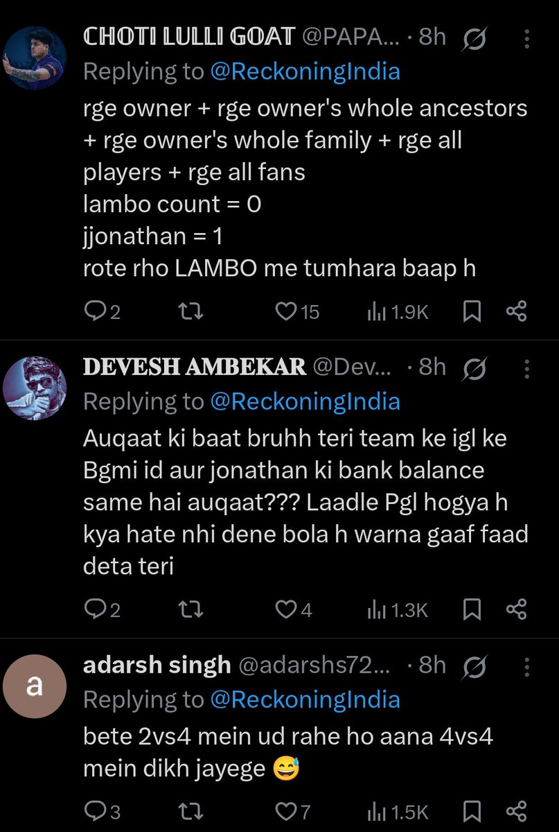 IntrovertPandey's tweet photo. RGE , Soul , RNTx , Meta ninza ( shadow ki team ) qualify ho gyi . 
But so called Lamborghini wala MVP , homecoming wala MVP , So called GodMino .... 
So called best IGL MANYA .
Damnnn 🥀 . Samjo ab kyu hasti hai puri community tum chutiyo ke uper https://t.co/sWgrfmqqFS