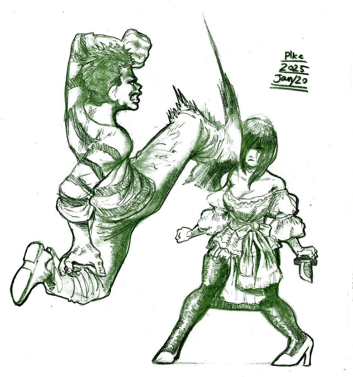 8BitMike2's tweet image. #pencilart #art #digitalcolor - this drawing was really fun to draw at the time.