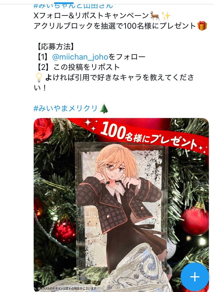 🌼) みいちゃんと山田さん公式🐹さま この度はクリスマスプレゼント