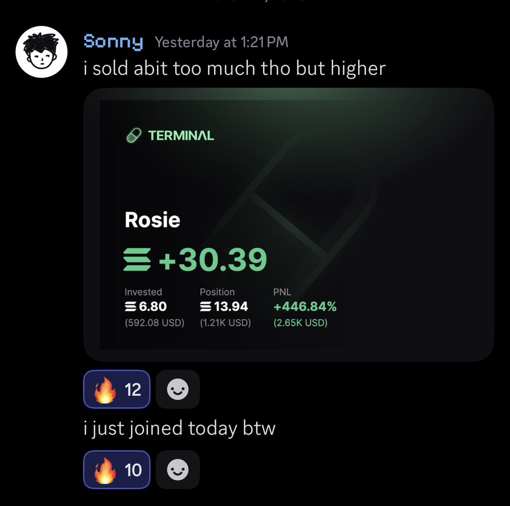a new member joined Serenity yesterday and has made $2,650 on his first trade 

memecoins have been rather slow but we find our ways using tools/experience 

lifetime opportunity is available until tonight
