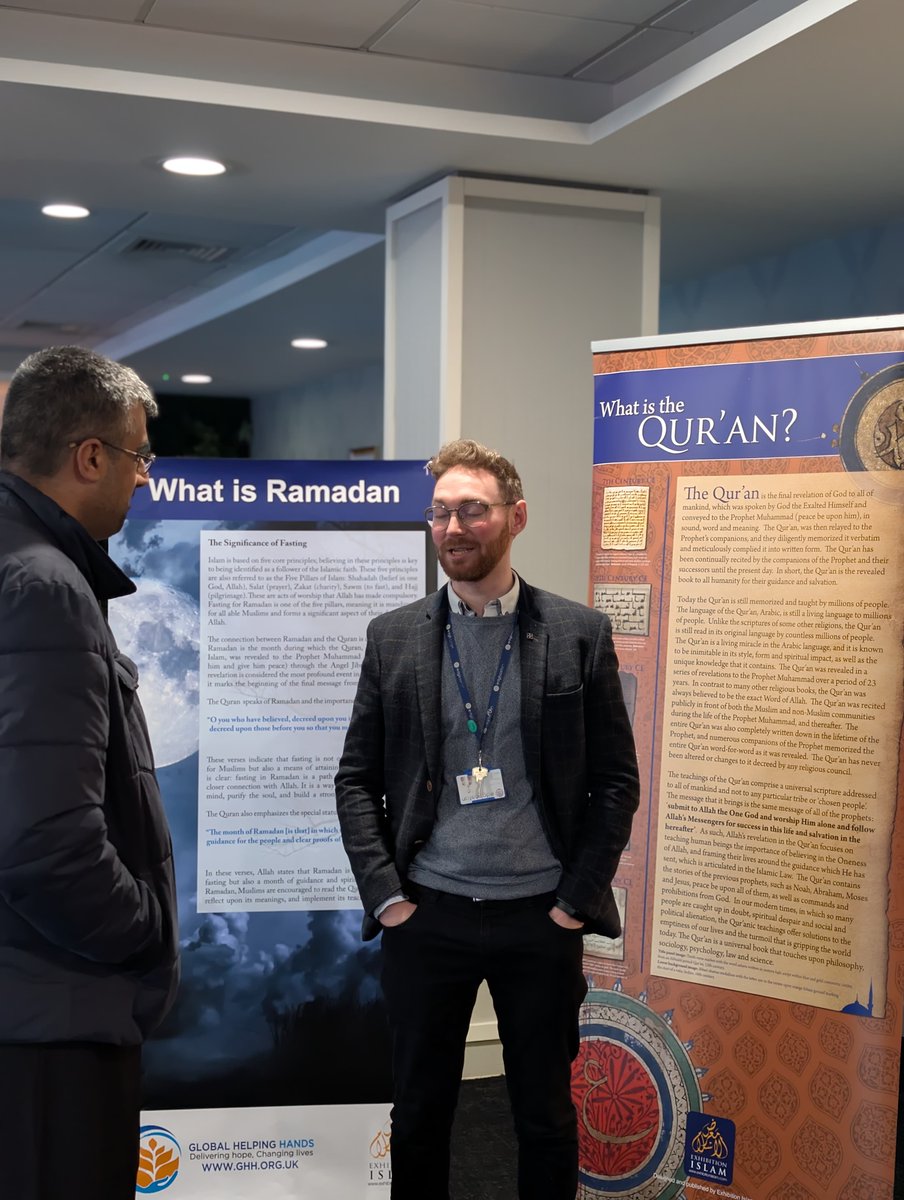 ExhibitionIslam's tweet photo. Alhamdulillah, our Exhibition Islam display at the Edgbaston Cricket Ground Annual Iftar was a great success. We welcomed over a hundred guests who had the opportunity to explore an interactive exhibition showcasing the beauty and depth of Islam. https://t.co/RpoNeXWr8n