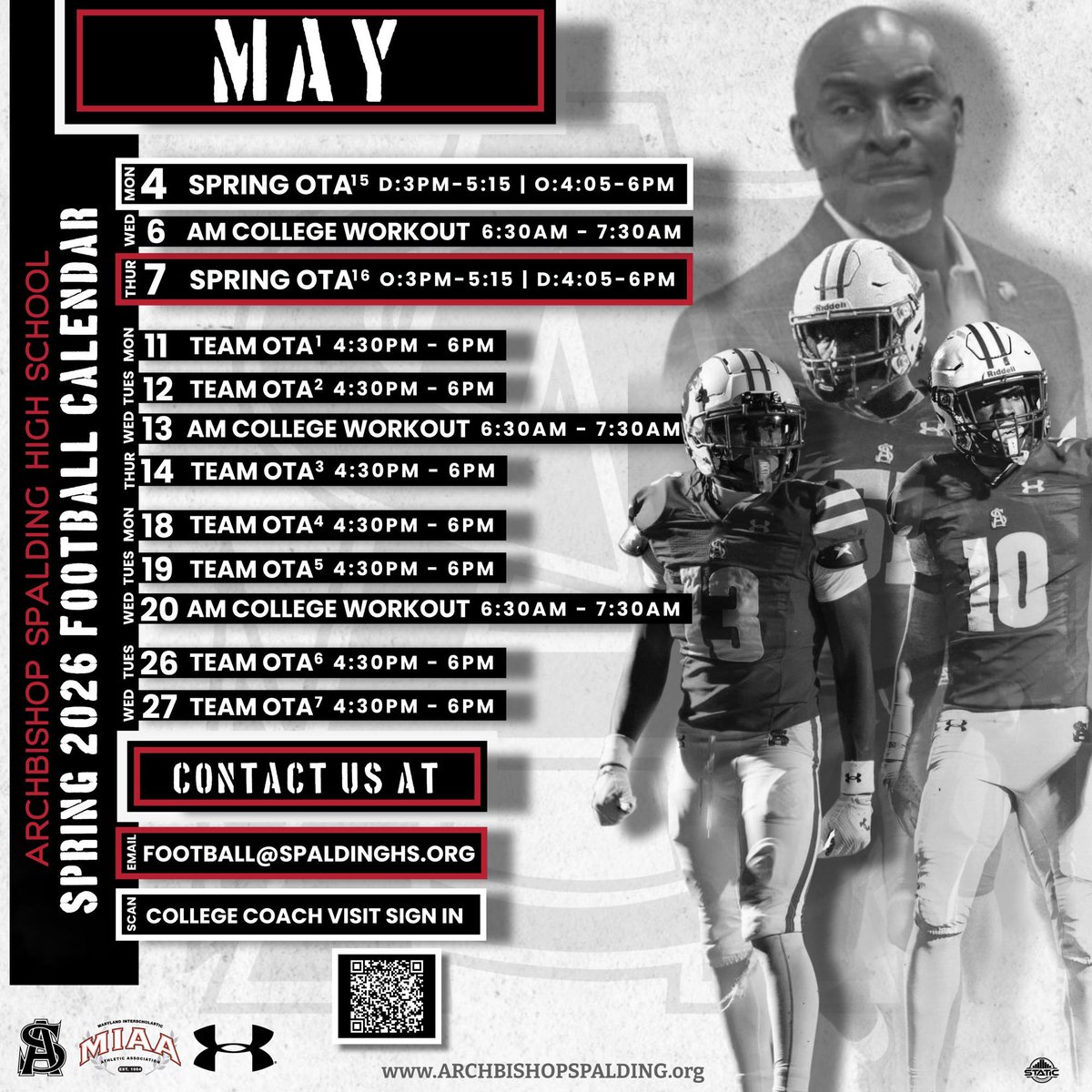 SpaldingFB's tweet photo. 🏈 OTA season is here!

No pads, just work. Every rep matters.

#TTTIMD
♦️♦️♦️♦️ https://t.co/XMcsFCrWh6