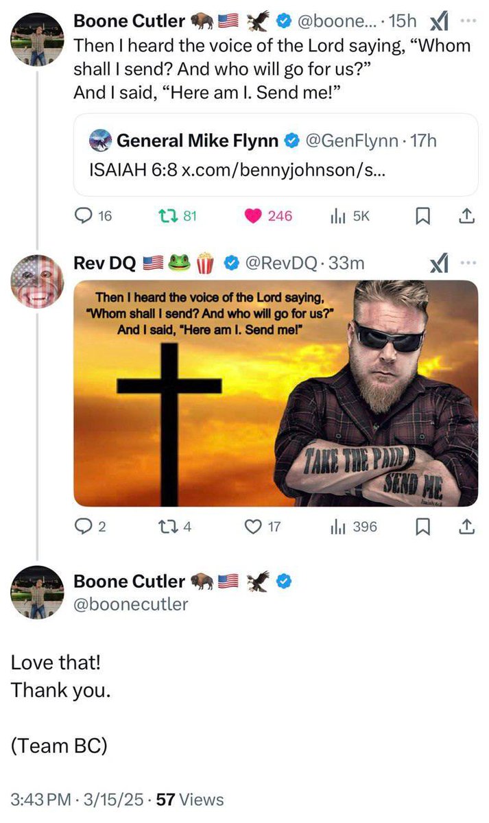 RevDQ's tweet photo. #WeAreBoone (3-15-25) 🙏🏻✝️
.@boonecutler #TeamBC https://t.co/HCZWfekbnr