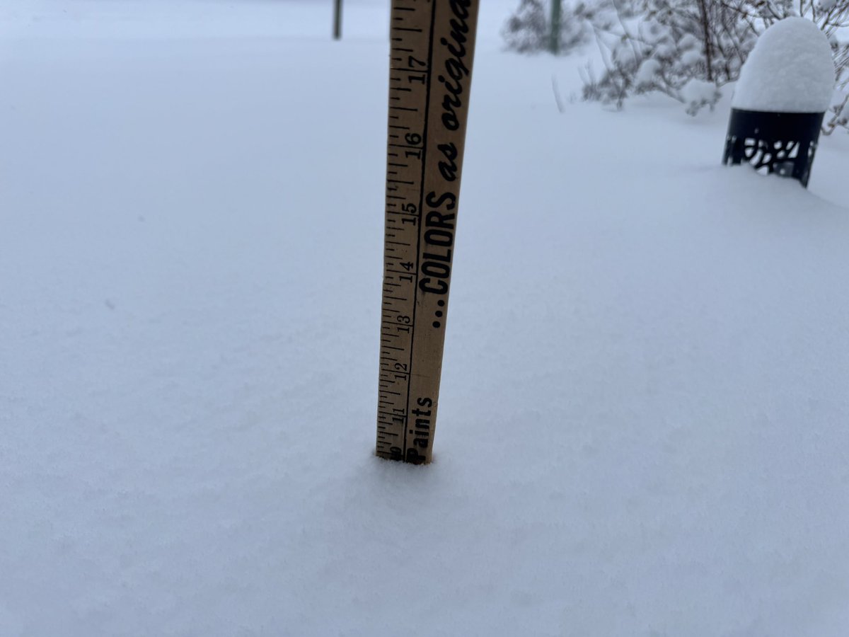 csjonair's tweet photo. @NWSLaCrosse 10” here in NW Rochester at 8:20 am &amp; still falling! https://t.co/I732Q4IrYe