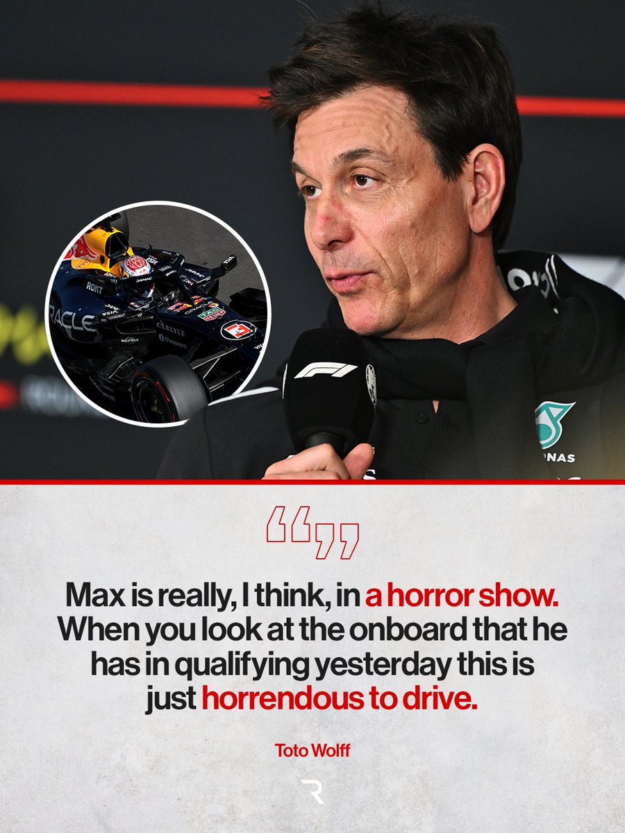 wearetherace's tweet photo. 🗣️ Toto Wolff thinks Red Bull's issues 'magnify' Verstappen's disdain for F1 2026's racing: https://t.co/EX03CZUen4