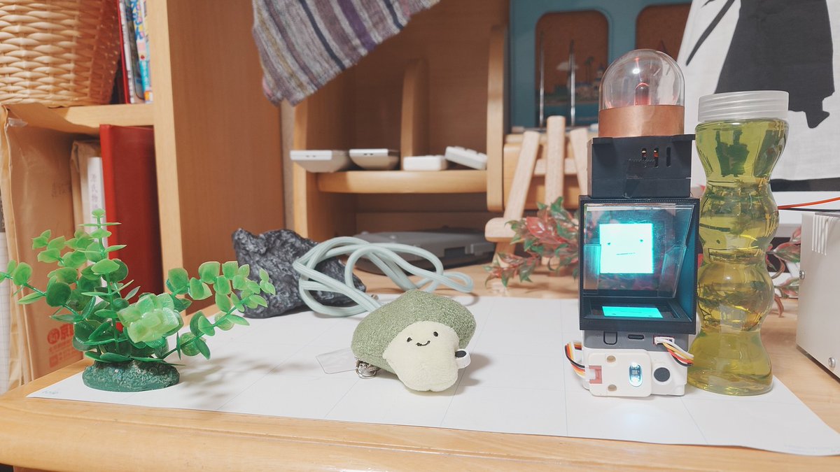 sakaki_pooh's tweet photo. void Aquarium(stack-chan);
記憶を失ったstack-chanとコミュニケーションをとる育成シミュレーションゲームをNT京都で展示予定です。
#toio #M5stack #xMod #NT京都 https://t.co/BDlyzXlhwV