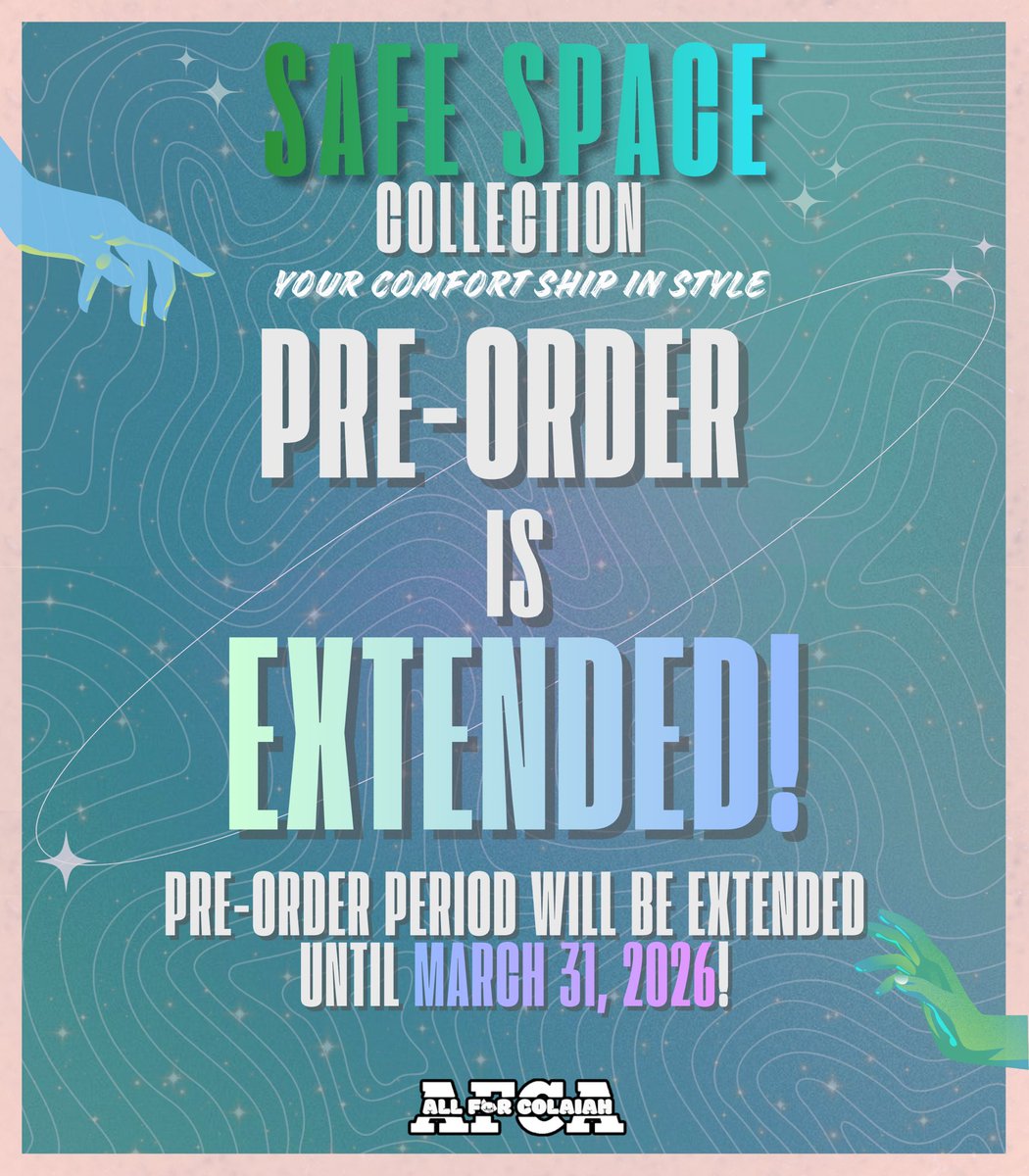 _allforcolaiah's tweet photo. Eyes here, our Ramen Besties! π₯°
Safe Space Collection Pre-Order is extended! Giving you more time to collect these comfort pieces ππ©΅
Order now or surprise your "colaiah enthusiast" friends π₯°
Order: https://t.co/sJmy1pxZHc
SDM: https://t.co/aW2B4wP2lB
Thank you for the love and support, Ramen Besties! π₯Ίπ«Ά
#AllForCOLAIAH