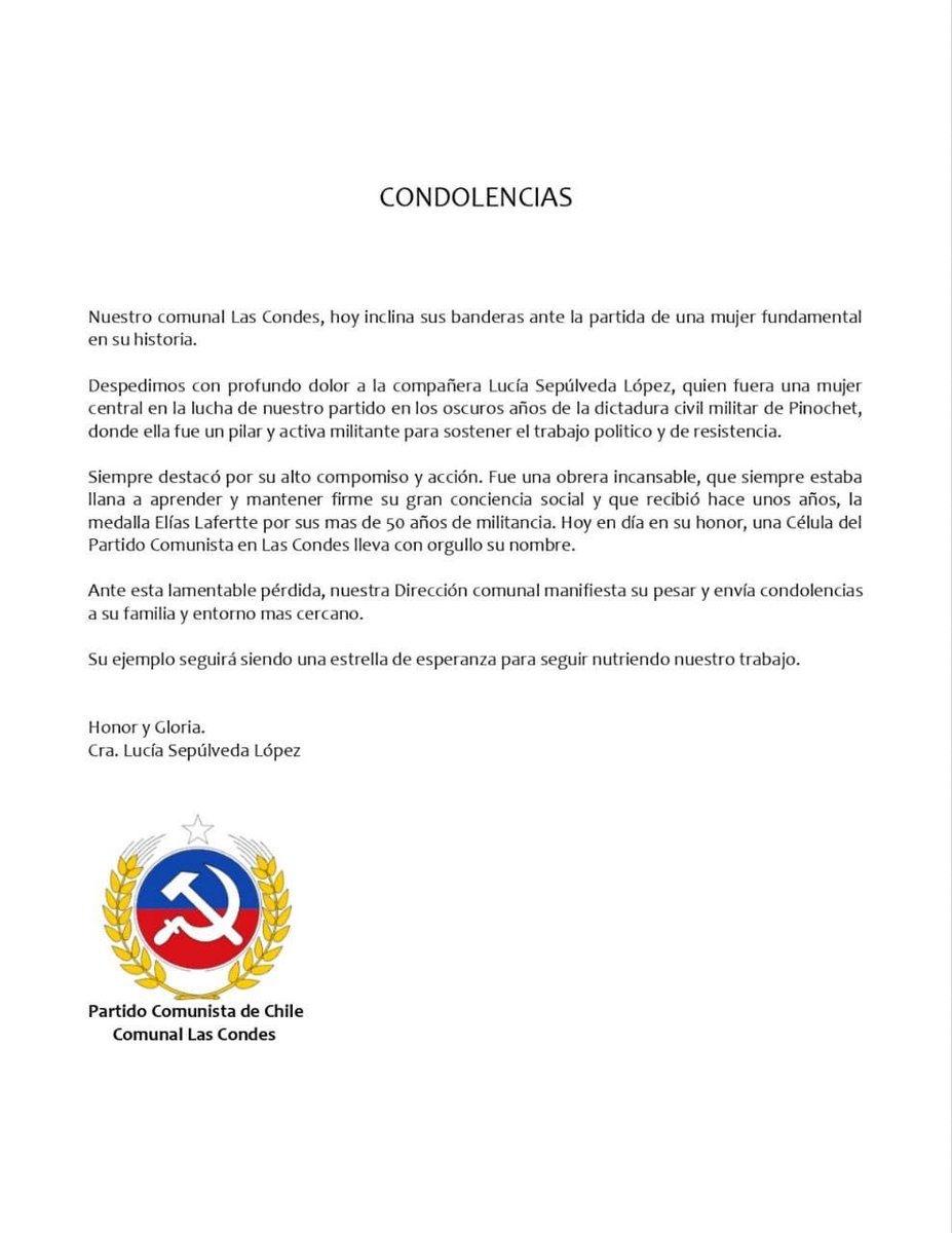 Partido Comunista ☭ - Las Condes tweet media