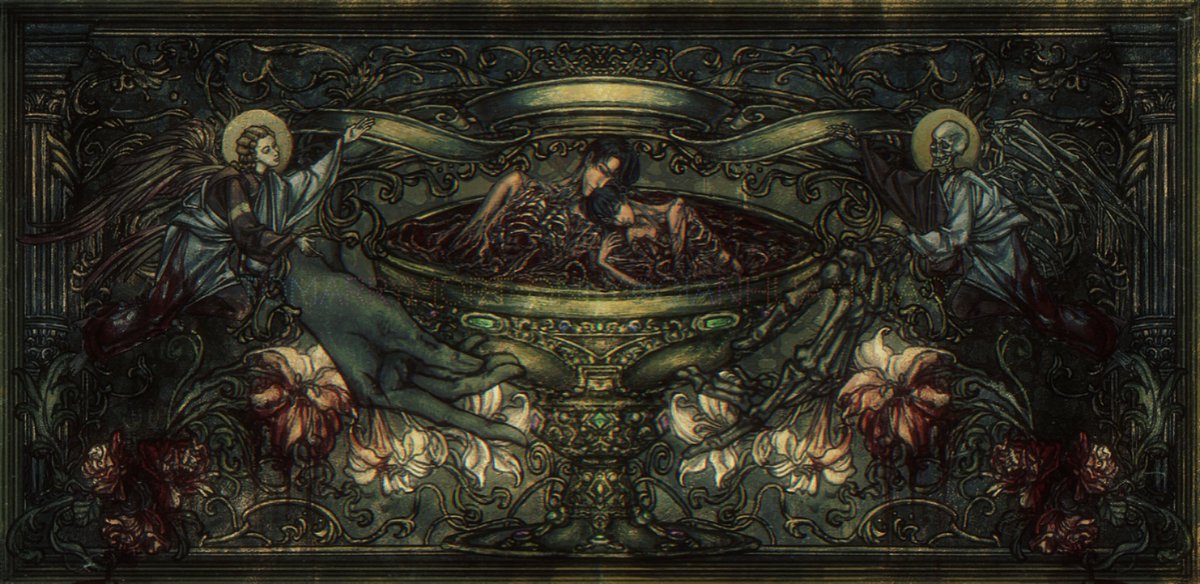 Sanctus Gradalis
࿇Corpus vas est✧
amor vinum✧
et intimitas sumus✧
quia gradalis ambos in Sacra Graal sumus✧࿇
《The body is the vessel,
Love is the wine,
And we are intimacy,
because we are both in the Holy Grail.》

***Commission work*** 
#harrymort
#tomarry
#soulseeker