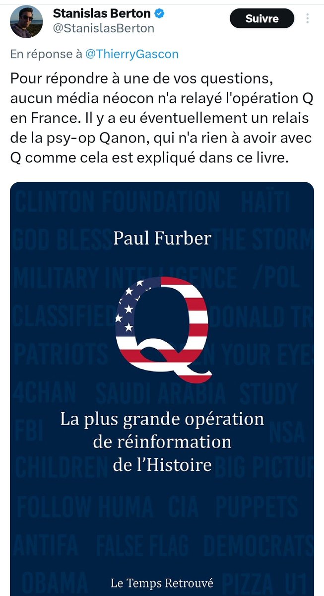 ThierryGascon's tweet photo. Le ridicule ne tue pas et @StanislasBerton #StanislasBerton le sait ! 
Prétendre que certains médias d'opposition où vous passez ne sont pas des proxys de contre-influence  #neocon vous fait pencher de la case d' idiot utile vers celle d'agent d'influence ! #TrustZePlan https://t.co/gbfHG6EMpr