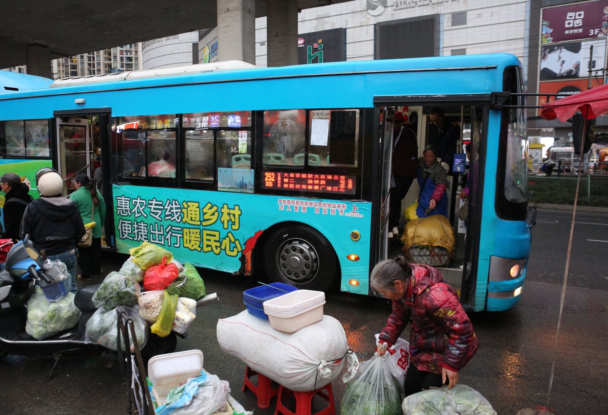 China's bus network connects farmers to urban markets In Guiyang, the ...