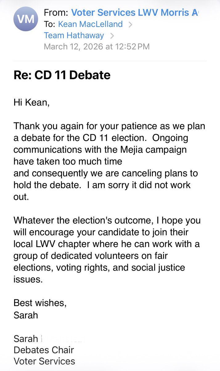 Joe Hathaway for Congress tweet media