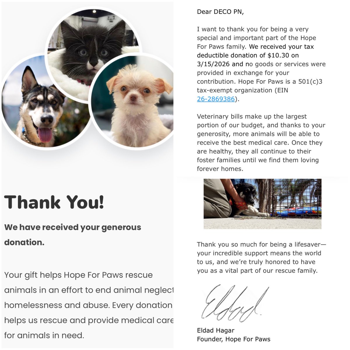 DCPIN17's tweet photo. — Donation to the DECO-PN Fund —
Japan may have lost, but

Shohei Ohtani continues to shine!

DECOPN  
Home Run Donation 

DECOPN makes a donation  
every time Shohei Ohtani hits a home run  
in official games, including the World Baseball Classic.

Beneficiary Confirmed  
@HopeForPaws
  
501(c)(3) Certified Animal Welfare Organization

Donation Amount: $10.30  
Date: March 15, 2026  
Total Donations: $82.4

⚾ Ohtani Home Run Tracker — 2026 Season (including WBC)

WBC Home Runs: 3
WBC Total Donations: $30.90

Every home run helps save dogs’ lives 🐶⚾

Small steps lead to big changes.

#ShoheiOhtani  
#WorldBaseballClassic  
$DCPIN