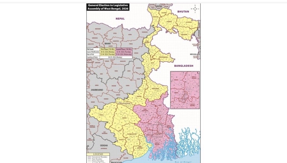 CeoRajasthan's tweet image. Schedule for #WestBengalElections2026👇

#Phase1
🗓️Date of Poll: 23-04-2026

#Phase2
🗓️Date of Poll: 29-04-2026

🗓️Date of Counting: 4-05-2026

#ECI #WestBengalAssemblyElections
@DIPRRajasthan