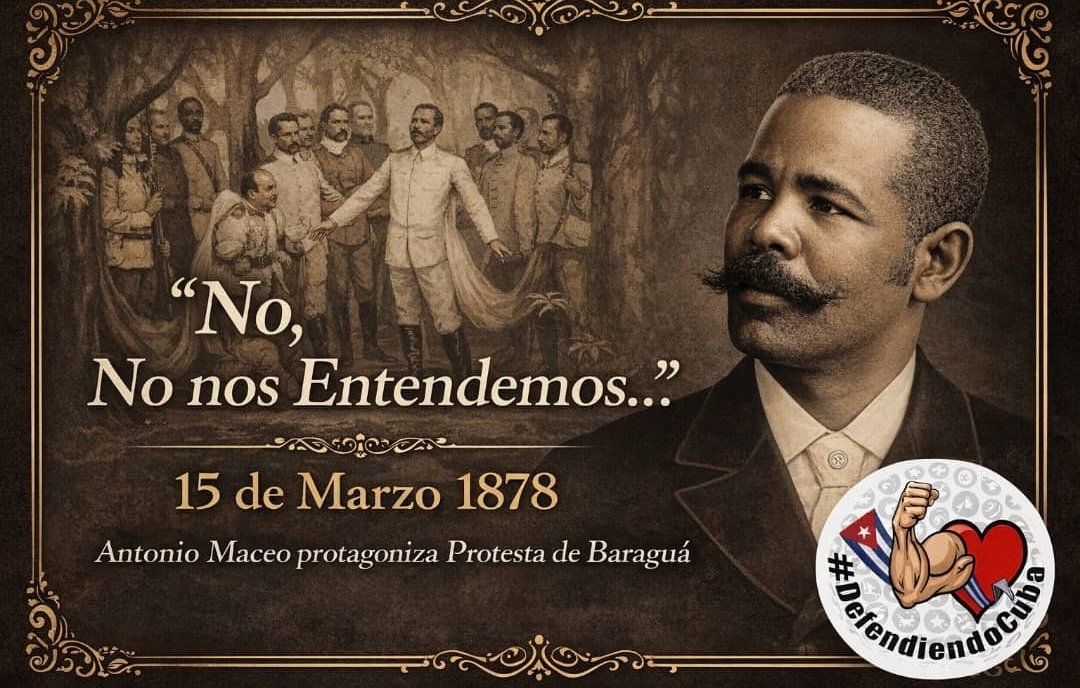 ¡La dignidad no se negocia! ⚔️ Recordamos hoy la intransigencia revolucionaria del Titán de Bronce en Mangos de Baraguá. Su "No nos entendemos" sigue siendo la brújula moral de nuestro pueblo. #Maceo #Cuba #EternoBaraguá #PatriaYLibertad #15DeMarzo