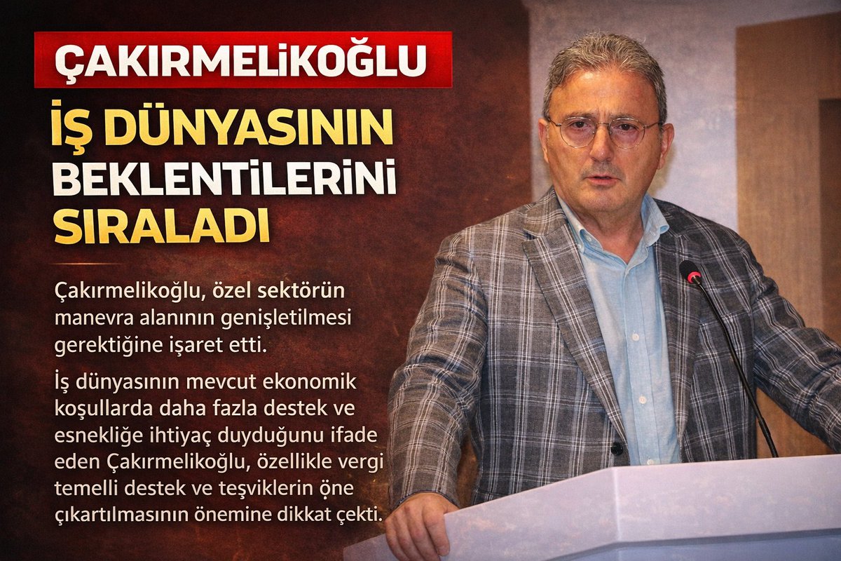 Giresun Ticaret ve Sanayi Odası Yönetim Kurulu Başkanı Hasan Çakırmelikoğlu, özel sektörün manevra alanının genişletilmesi gerektiğine işaret etti.
giresuntso.org.tr/cakirmelikoglu…