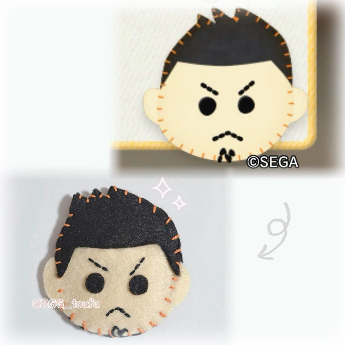 お裁縫コースセレクト一覧の右下にいたｷﾘｭｰﾁｬﾝ可愛かったので作ってみた🪡