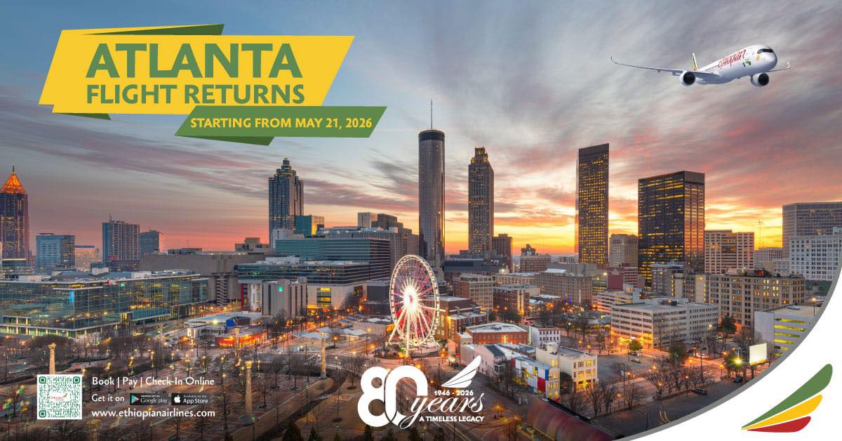 GoldStrAviation's tweet photo. Atlanta will be back on Ethiopian Airlines radar starting from May 2026.
.
.
#EthiopianAirlines #FlyEthiopian #Atlanta #USA https://t.co/Tv4cHCTei1