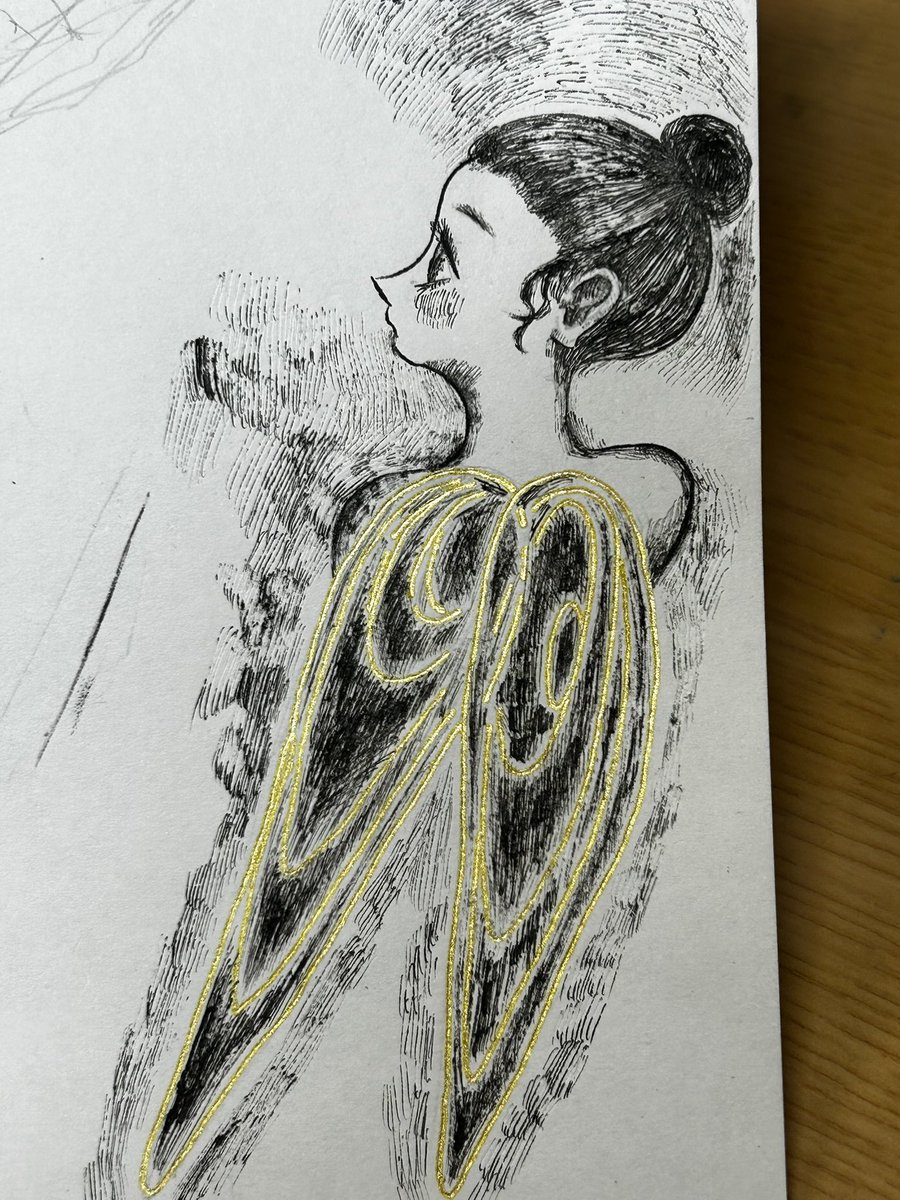 87_sasaki's tweet photo. 油絵の調子が乗らず、ペン画に逃げたら、意外と調子がいいので、今日はペン画記念日。なんて
#アナログ #ペン画 #女の子 #イラスト https://t.co/g2Uru940W9