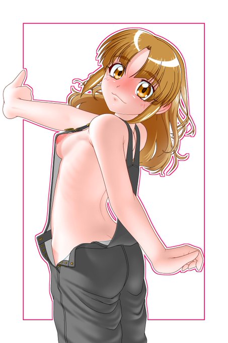 いなほちゃんオーバーオール有無×眼鏡有無×髪型の組み合わせ4態 