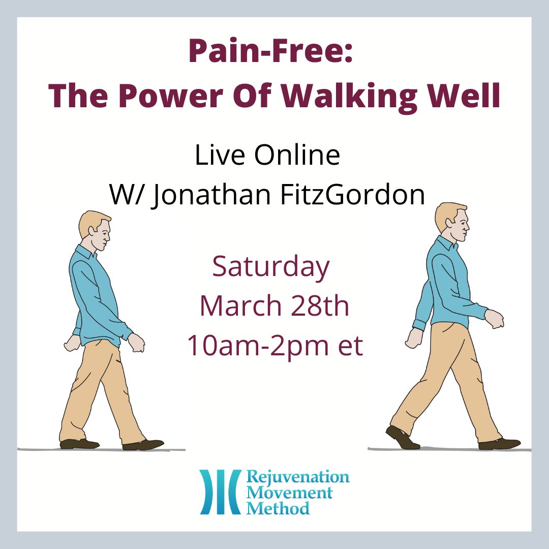 CoreWalking's tweet photo. Pain-Free: The Power Of Walking Well
Live Online
Saturday, March 28th, 10 am -2:00 pm ET
https://t.co/gGDQRvuYgI
We all walk—but few of us ever stop to consider how we walk, or whether it’s contributing to pain we’ve learned to live with. https://t.co/wNSf33fVaR