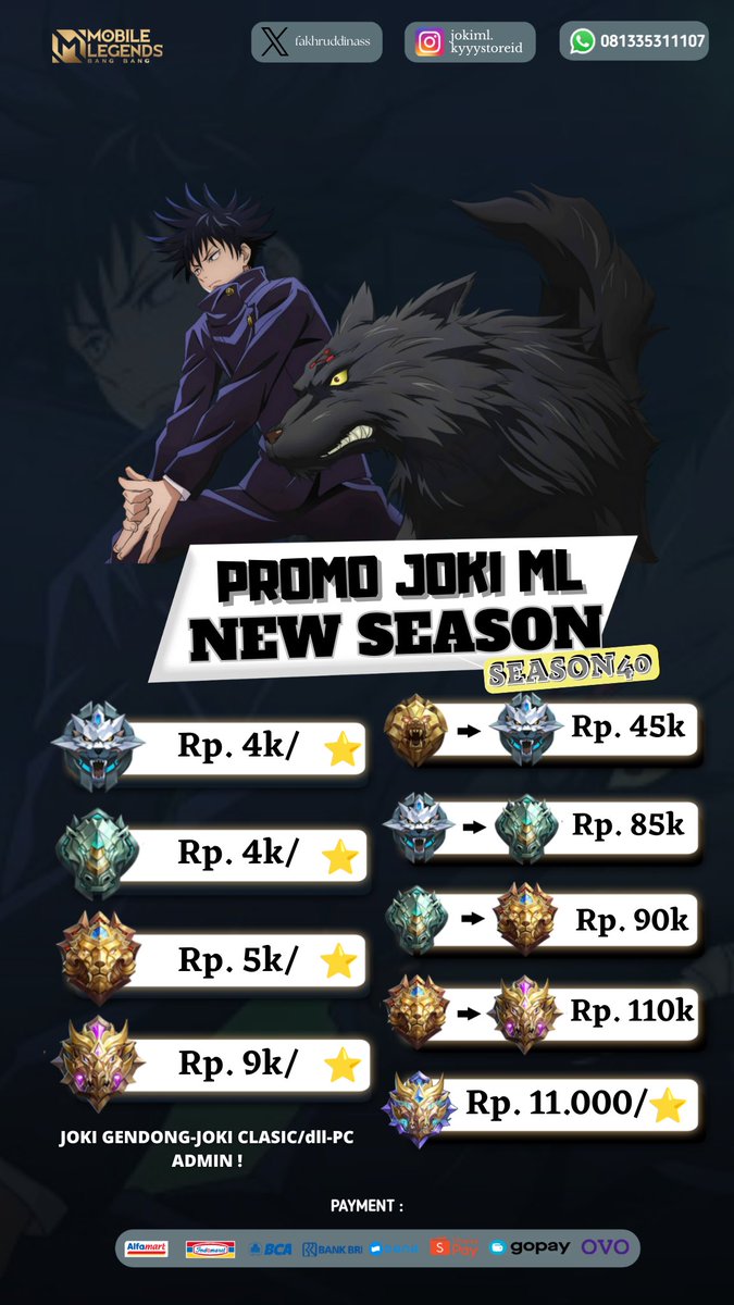 Fakhruddin | JOKI ML tweet media