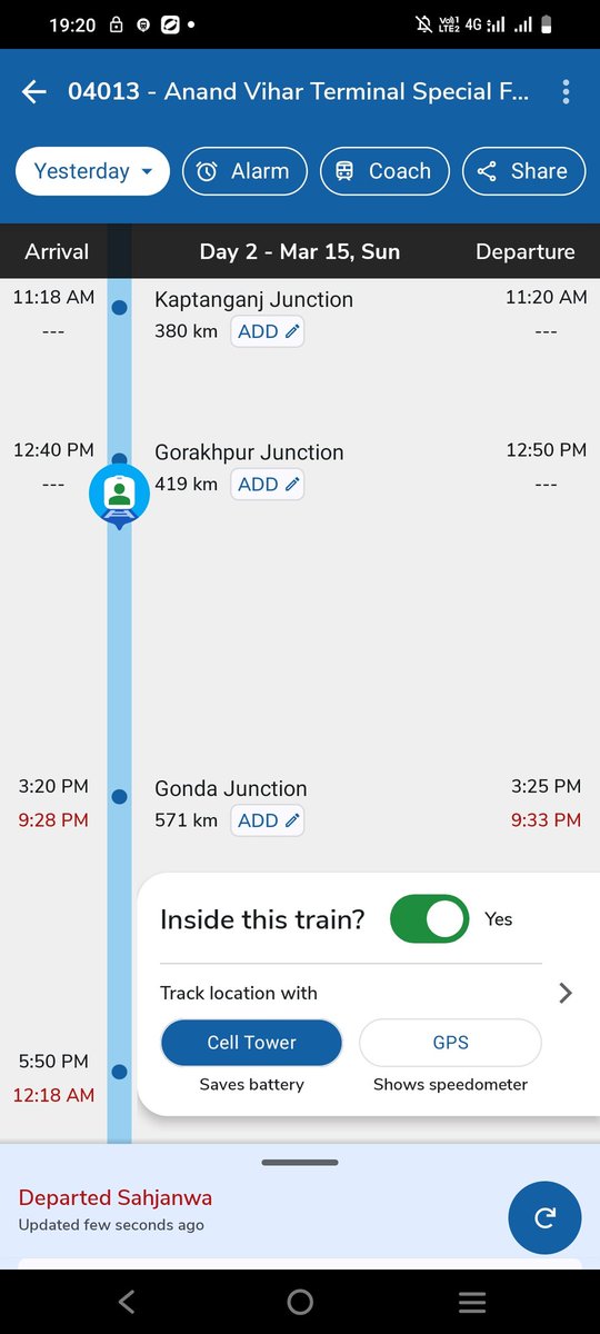 amitkprasad786's tweet photo. Why is the Special Train always delayed.  multiple special trains that are delayed. #railmadad #indianrail #irctc #ashwanivaishnaw https://t.co/DxsT66mxvd
