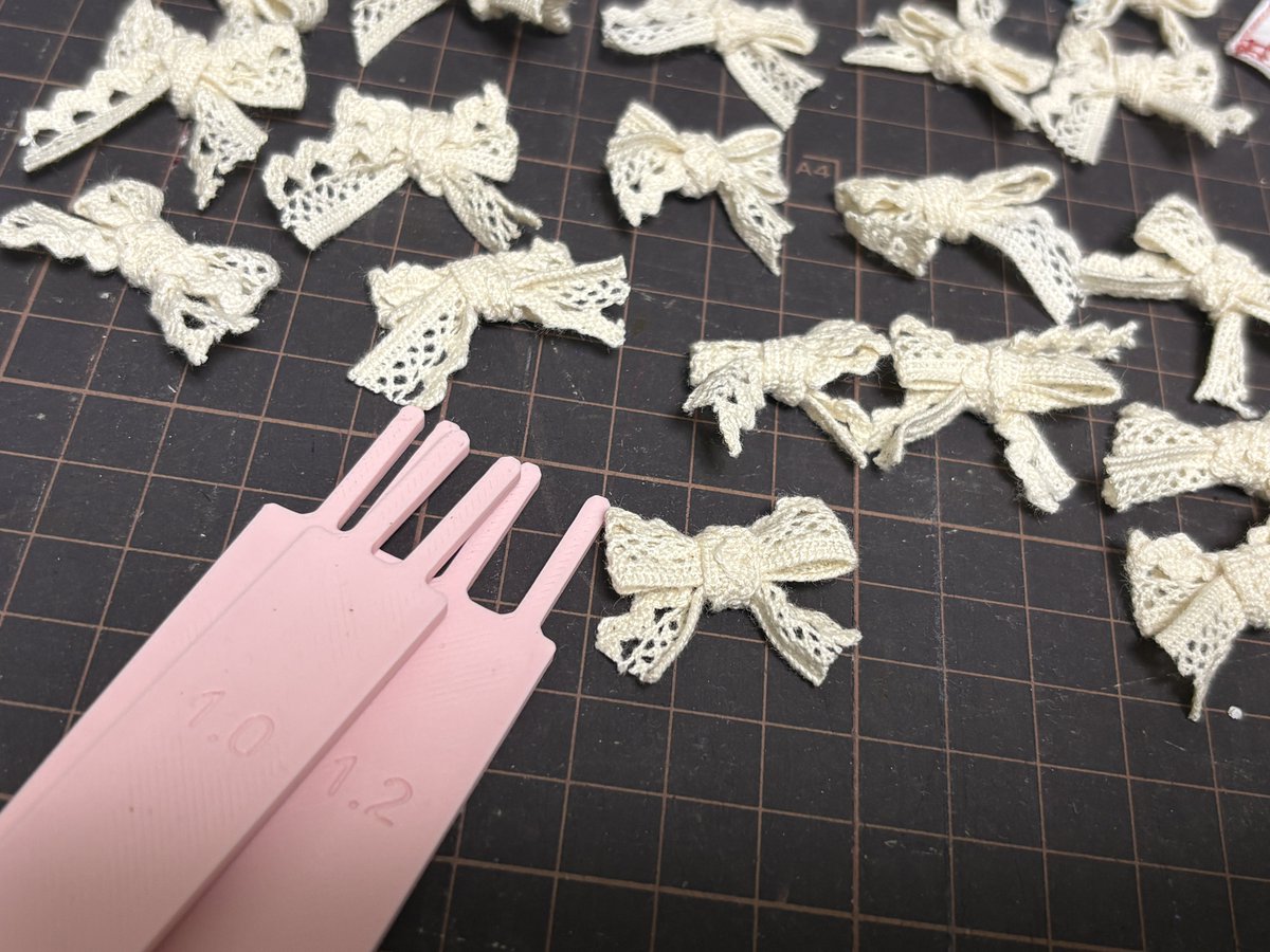 #ラピヌー しゅごい😍トーションのリボンすぐできた〜✨🎀