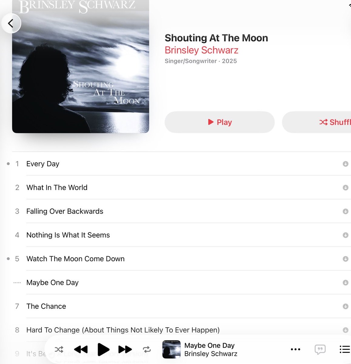 Brins gave me his new CD and I also bought it on iTunes.  It’s a good one, so it is, and as you can see he covers one of my tunes.  Cheers, Brinsley! 🙏👍