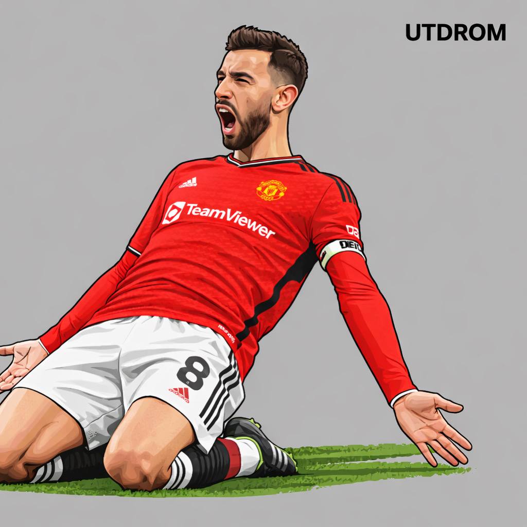 UtdRom's tweet photo. 🚨Paul Pogba on Bruno Fernandes.

“People always talked about Bruno Fernandes brilliancy but they seems not to understand how strong  he is, this guy pulled an hamstring and returned to the pitch within 2 weeks, I wish I’m that strong.” https://t.co/EfRheAx8HX
