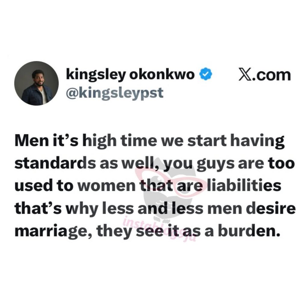 instablog9ja's tweet photo. Set standards, stop marrying br%ke women — Pastor Kingsley Okonkwo advises men https://t.co/4byH0lLaQI