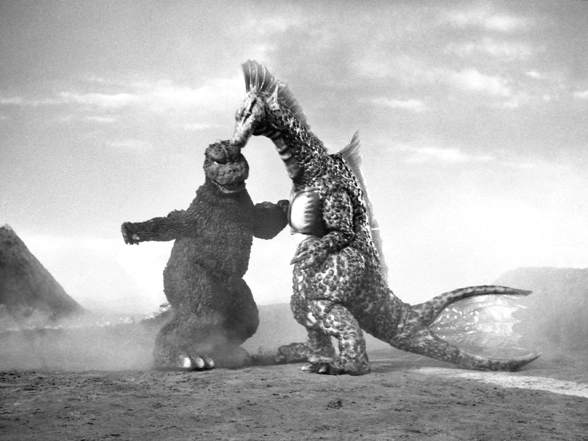 Godzilla_Toho's tweet photo. 51 years ago today, Titanosaurus made its theatrical debut in Terror of Mechagodzilla (1975), joining Mechagodzilla in battle against Godzilla. https://t.co/fdThQuJxT7
