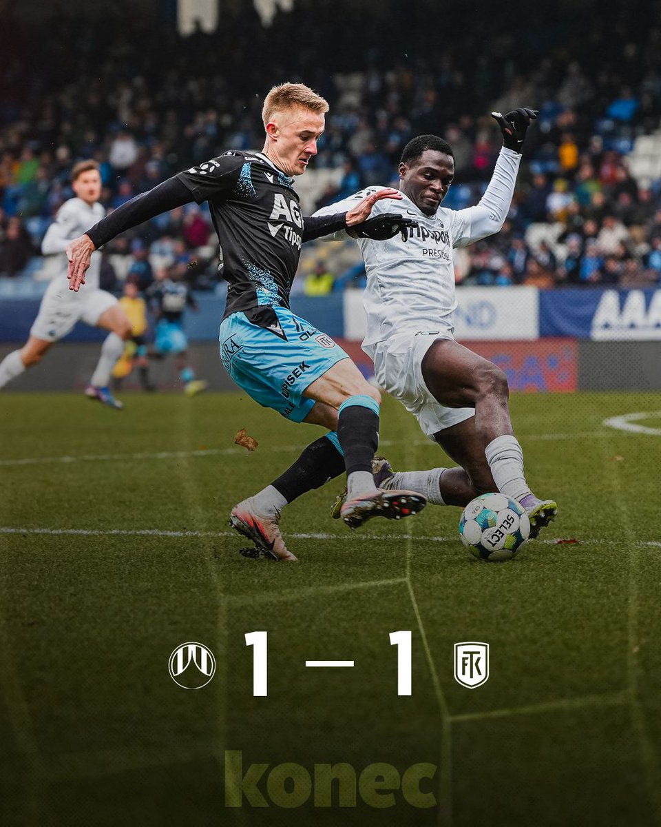 FK_Teplice's tweet photo. ℹ️ Utkání v Liberci končí remízou 1:1.
#️⃣ #fkteplice #chanceliga #LIBTEP https://t.co/T5tuOpw7AV
