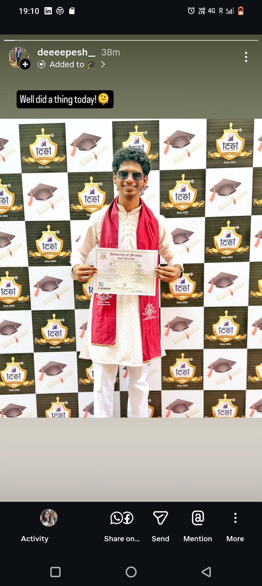 deeepesh__'s tweet photo. Well did a thing today!🫠🎓 https://t.co/Co0BaPClUe