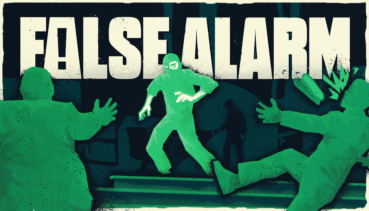 Some logo and key art work I did for #FalseAlarm is live! 🥷

store.steampowered.com/app/3688650/Fa…