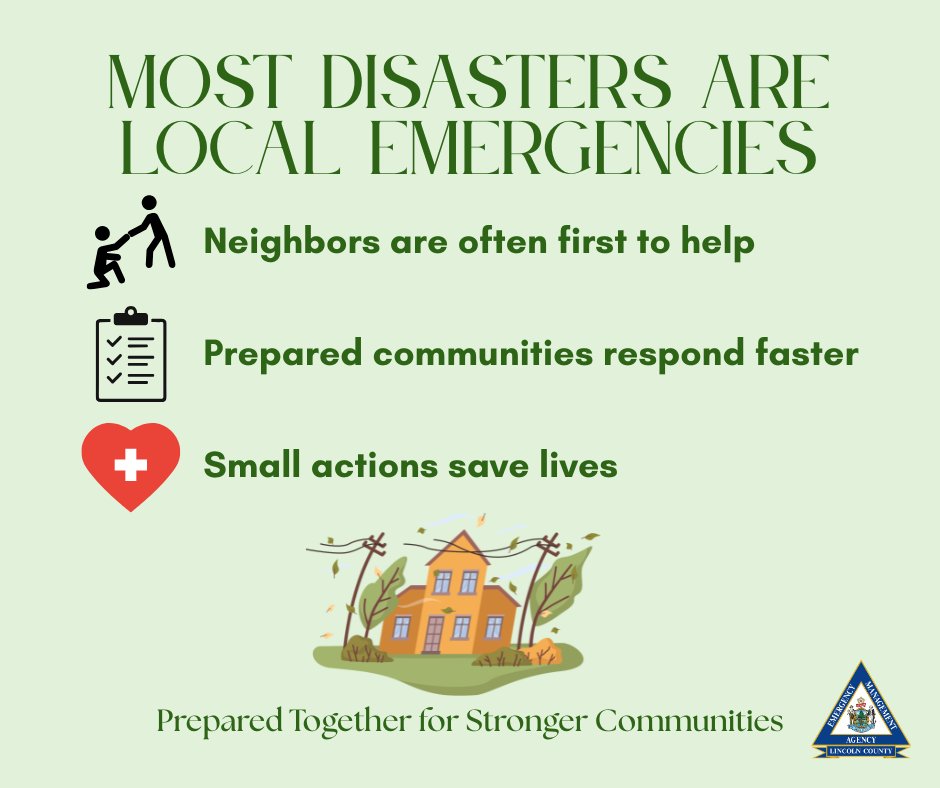 Most disasters are local emergencies, not national ones. Community preparedness and looking out for one another can make the difference during an emergency. Being prepared at the household and neighborhood level helps reduce injuries and speeds up recovery. 

#LNEMA #BePrepared