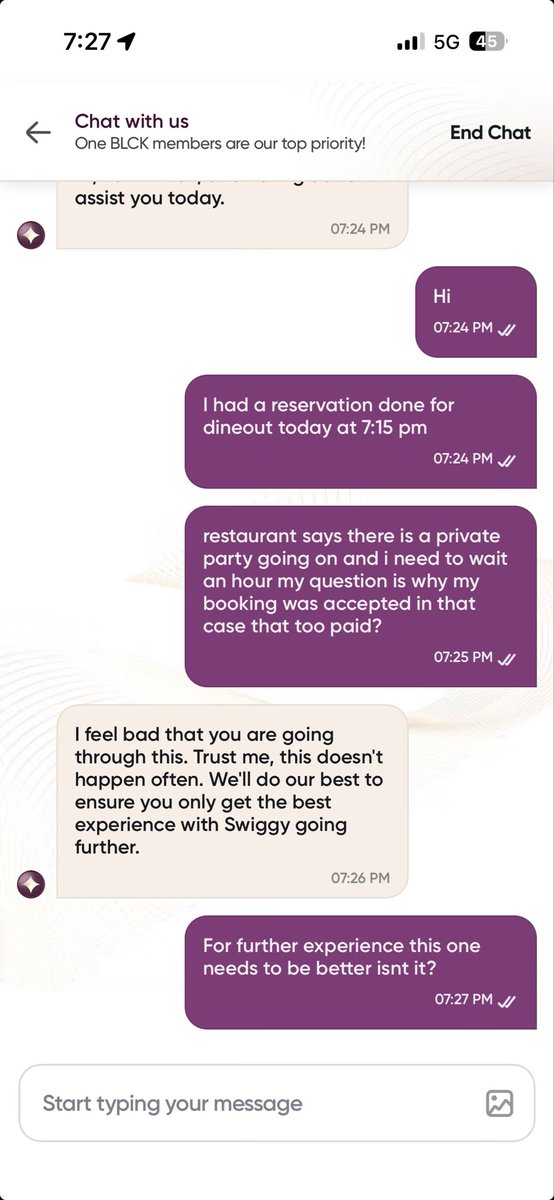 _i_m_srj's tweet photo. @Swiggy 
your service is degrading day by day
No ethics no responsibility 
This one was even paid though 35rs looks small amount but the effort and planning we took to reach restaurant and then get this answer is unbelievable 
No responsibility pathetic https://t.co/dJSlitzwcu