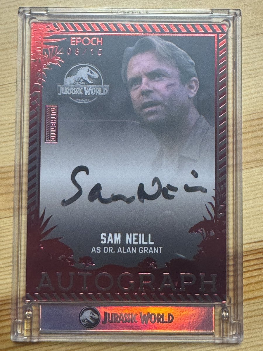 EPOCH JURASSIC WORLD TRADING CARDS SIGNATURE COLLECTION SAM NEILL