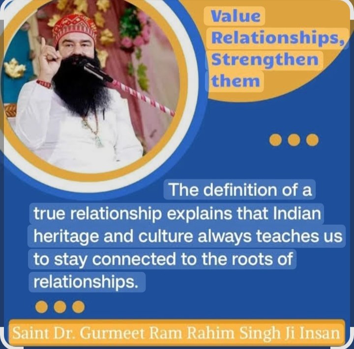 Raghu05012006's tweet image. Saint  MSG कहते हैं कि  लोगों को अपने रिश्तों को सम्भाल कर रखना चाहिए और उनमें प्रेम और सम्मान  बनाए रखना चाहिए। यदि हर व्यक्ति इन बातों को मानेगा, तो समाज में एक बड़ा और सकारात्मक बदलाव आ सकता है। 
#RelationshipAdvice
#FamilyTips
#SaintDrMSG