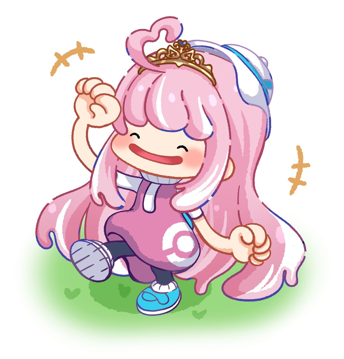 ぽこ あ みーあさん👑✨ ピンクの髪にティアラとぉっても可愛い❤ ご