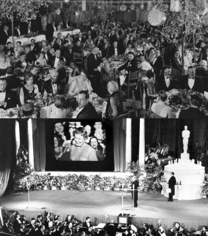 1st Academy Awards were held at Blossom Room of the Hollywood Roosevelt Hotel on Thursday, 16 May 1929. It took until 19 March 1953 for the Academy awards, the 25th to be televised for  first time. Those awards held at the RKO Pantages Theatre in Hollywood. Bob Hope was host.