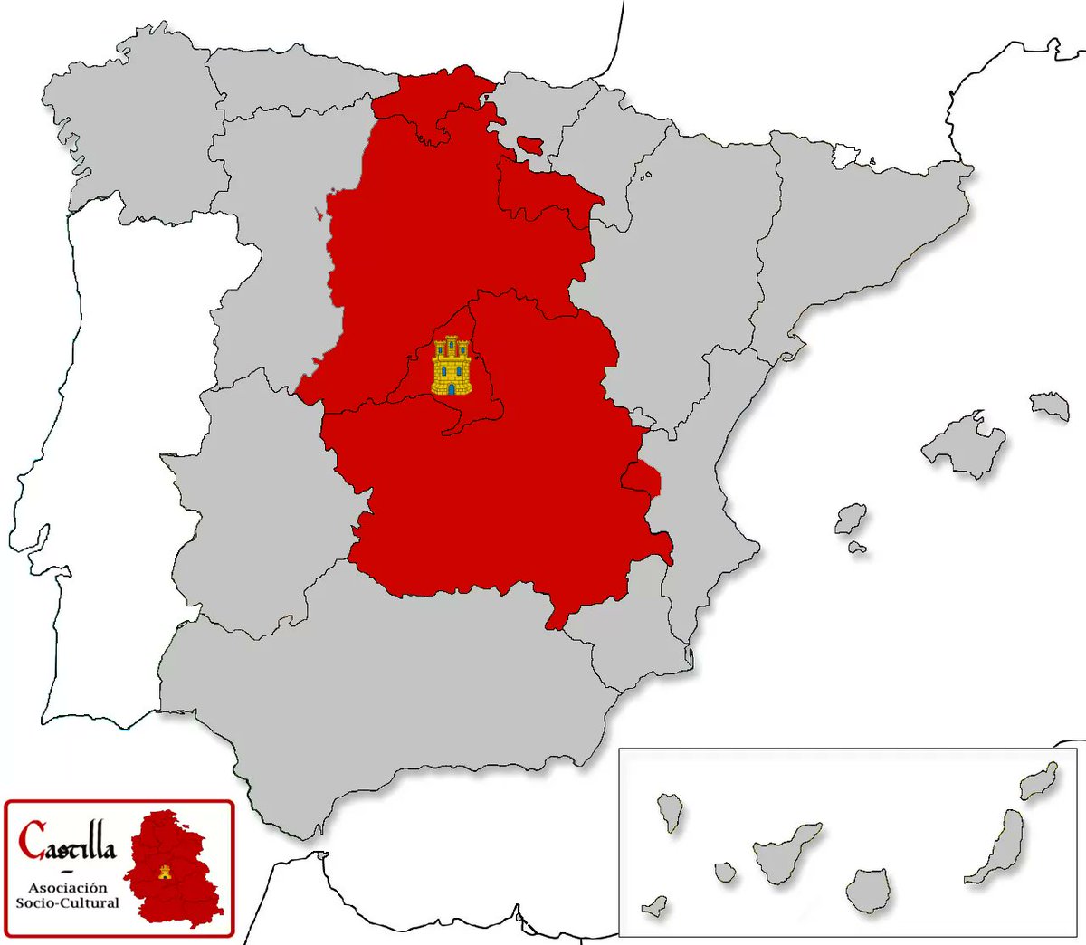 ¡Castilla varonil, adusta tierra;
Castilla del desdén contra la suerte,
Castilla del dolor y de la guerra,
tierra inmortal, Castilla de la muerte!

Antonio Machado.