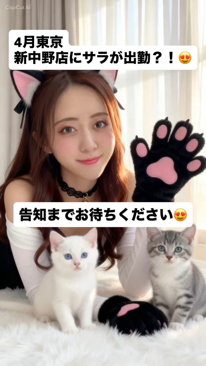 4月東京
新中野店にサラが出勤？！😍

もうすぐ告知だしますのでお待ちください🥰

1日のみの出勤となります🥹🧡