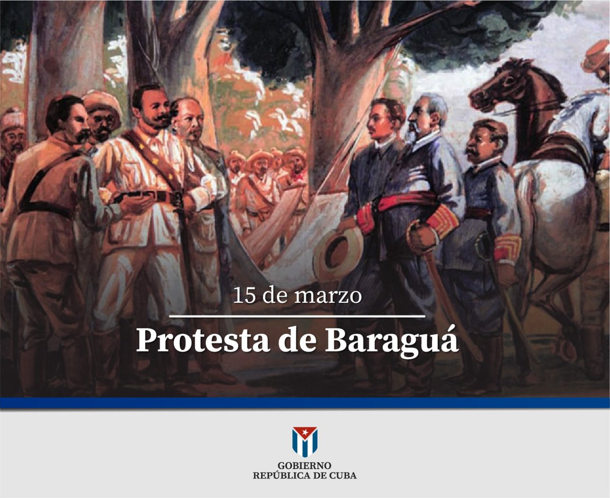 A 148 años de la protesta de  Baraguá, la voz de Maceo sigue viva: “No nos entendemos” ante la rendición.  
Las banderas de la Patria ondean en lo más alto, intacta la intransigencia revolucionaria de Cuba.  

#CubaSoberana